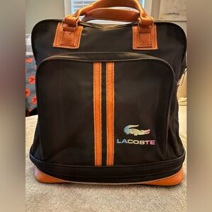 Vintage rare Lacoste messenger laptop bag with wheels